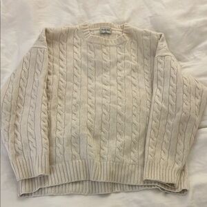 Sunday best Peggy Cable Knit Cream Sweater